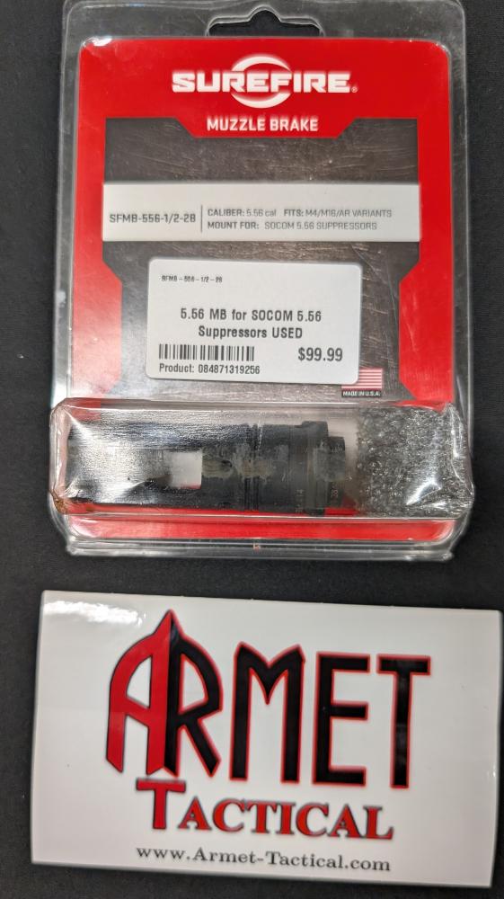 SureFire SOCOM Suppressor Muzzle Brake Adapter SFMB-556-1/2-28 USED | 084871319256